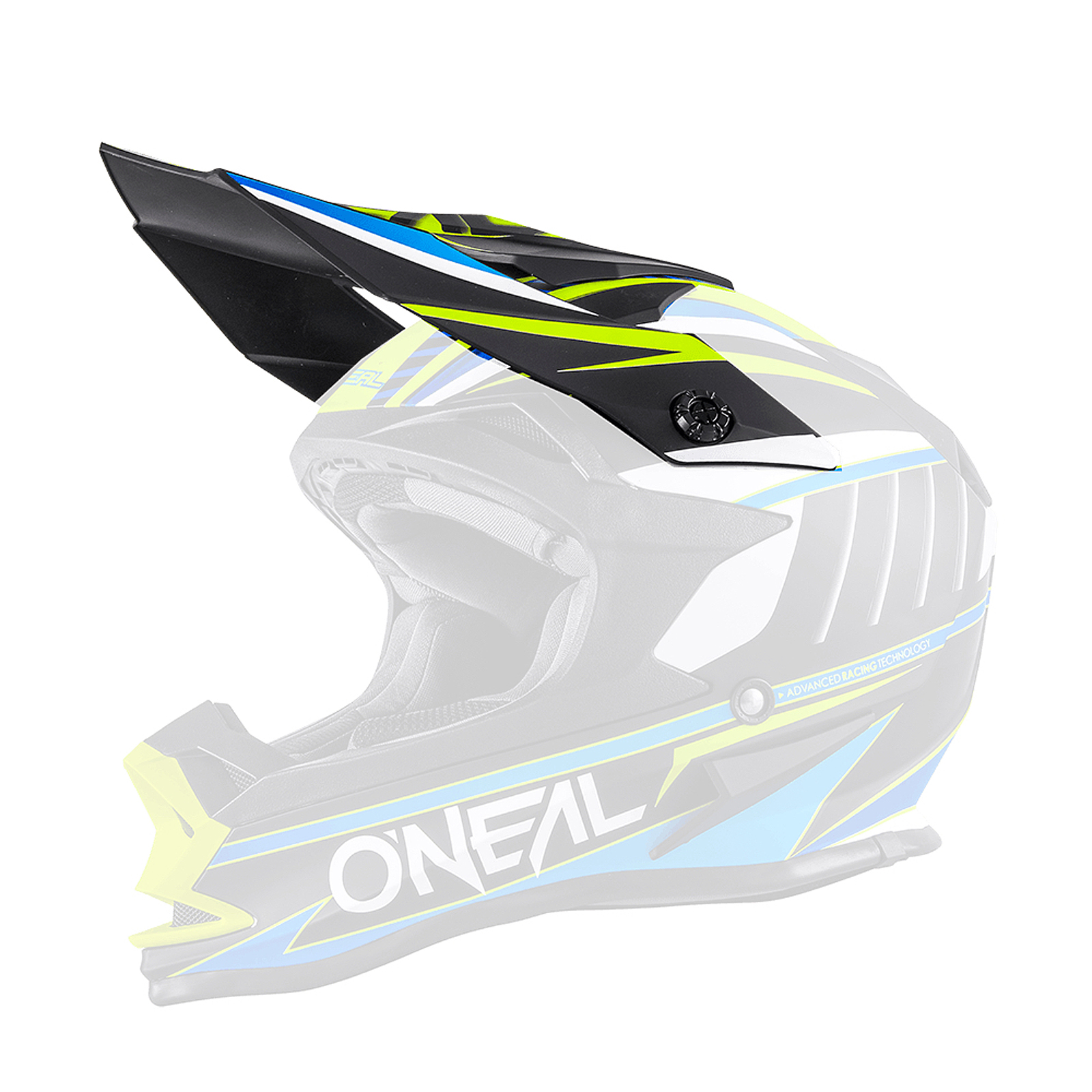 O'neal Spare Visor 7 Series Evo Helm Visier Chaser schwarz/blau Oneal