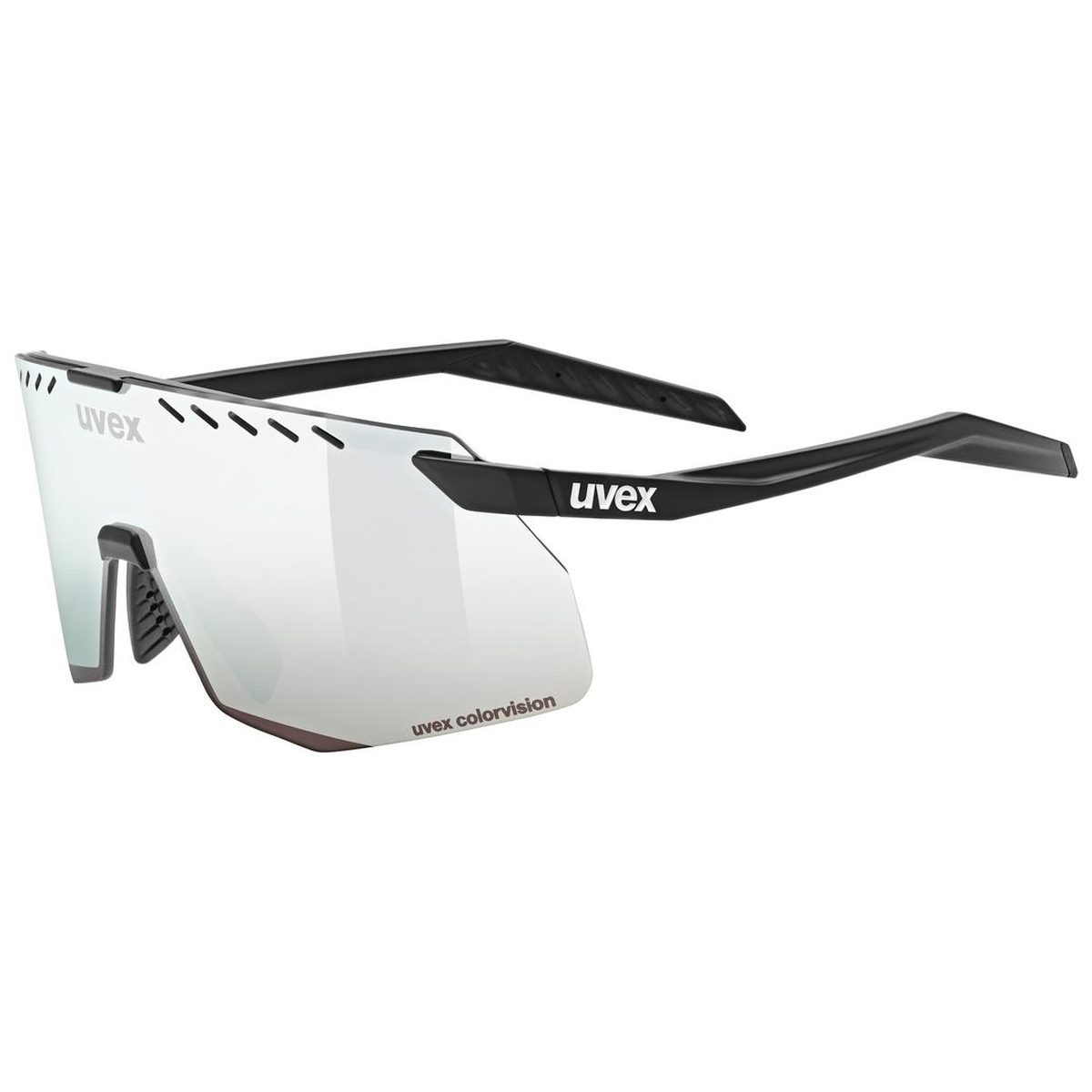 Uvex Pace Stage small CV Fahrrad / Sport Brille matt schwarz/mirror silberfarben