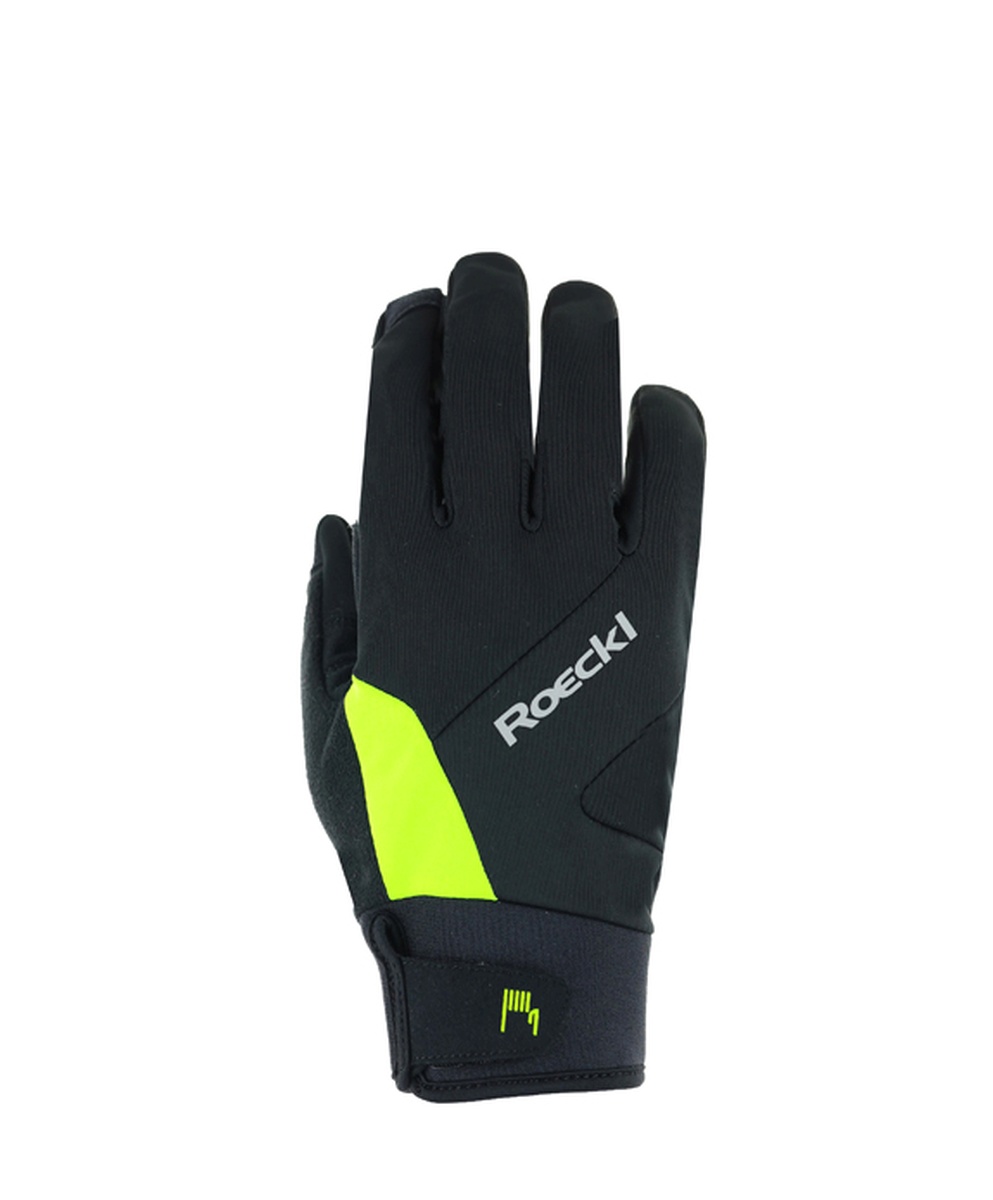 Roeckl Reichenthal 2 Jr. Kinder Winter Fahrrad Handschuhe lang schwarz/gelb 2027