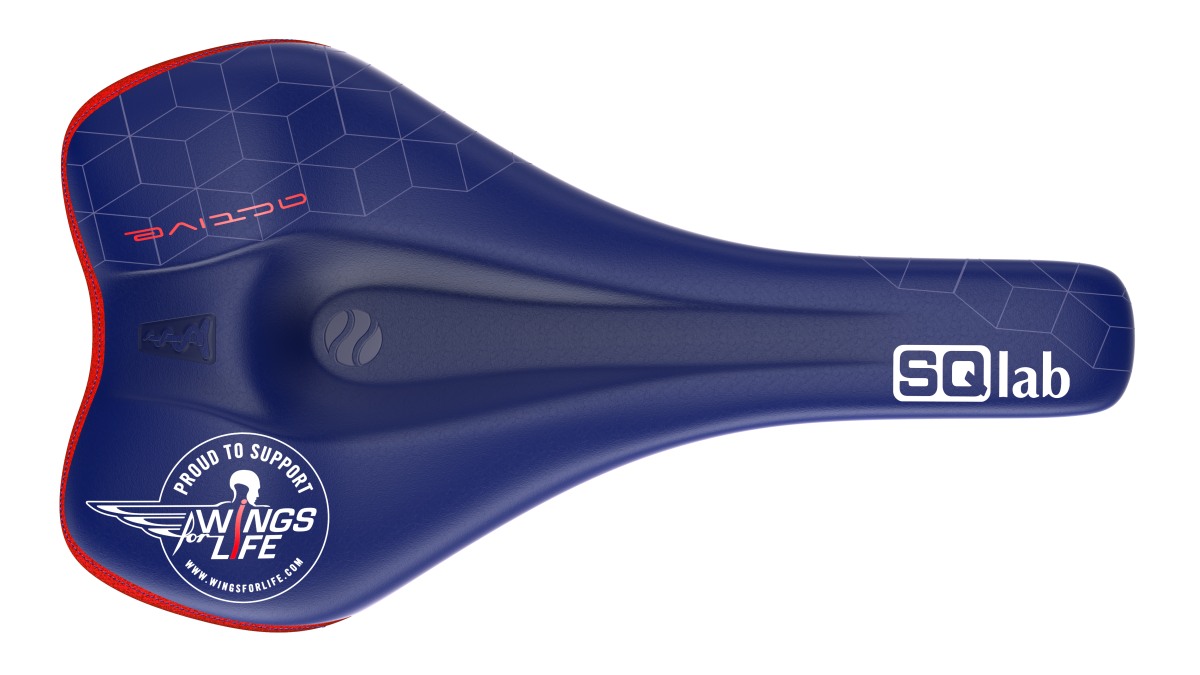SQlab 611 Ergowave active 2.1 ltd. Wings for Life Unisex MTB Tech / Trail E-Bike Fahrrad Sattel blau