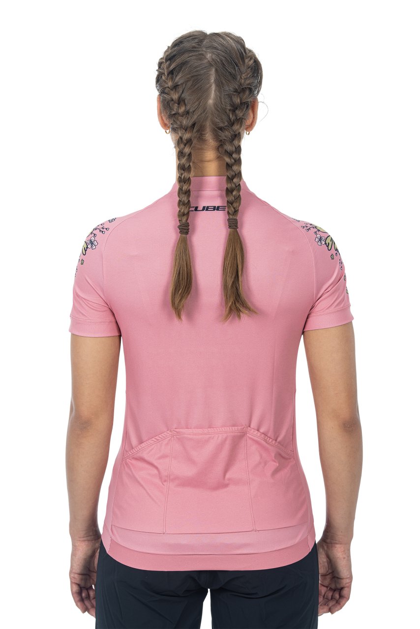 Cube ATX Cmpt Full Zip Damen Fahrrad Trikot kurz coral rot 2027