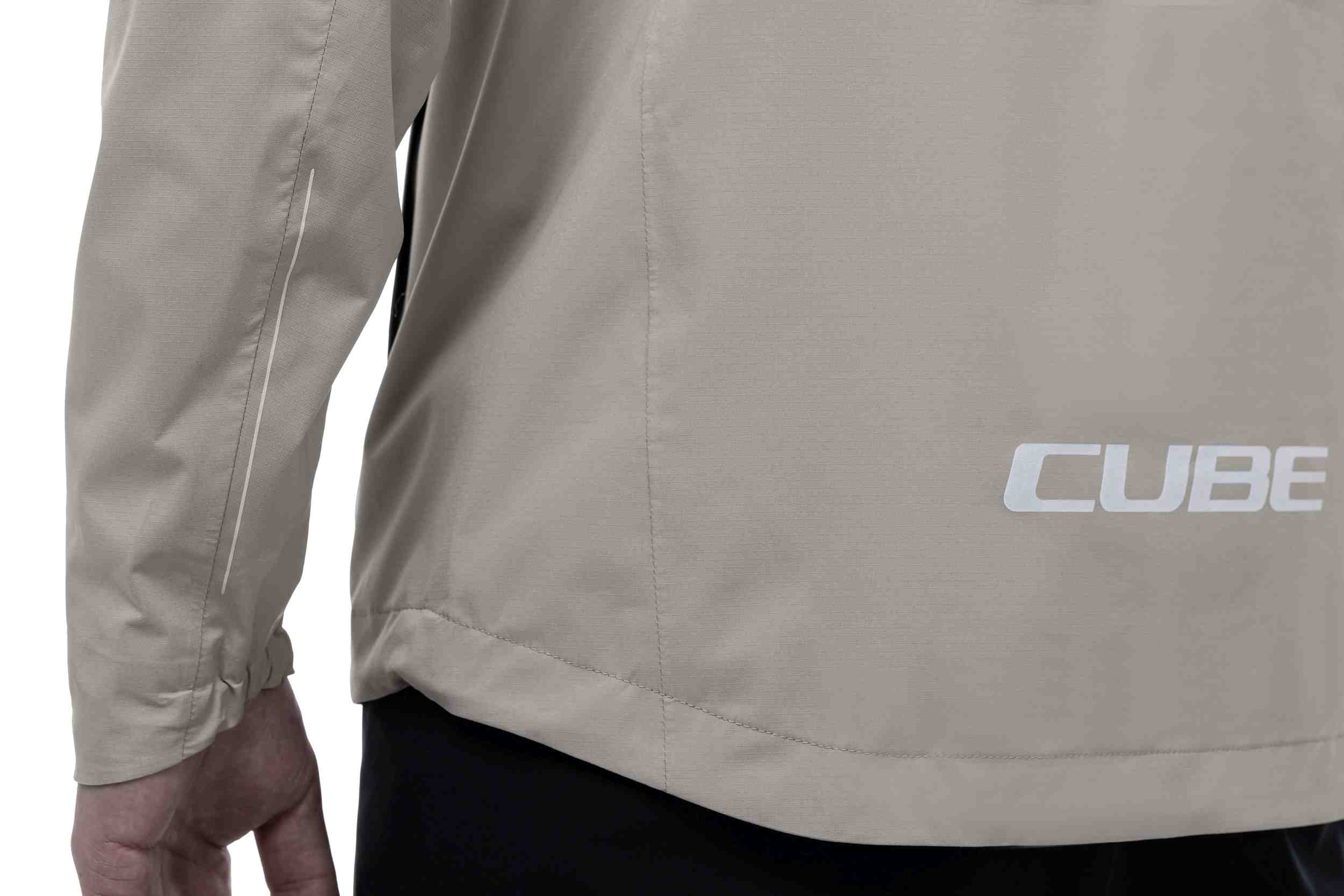 Cube ATX Storm Fahrrad Wind / Regenjacke beige 2027