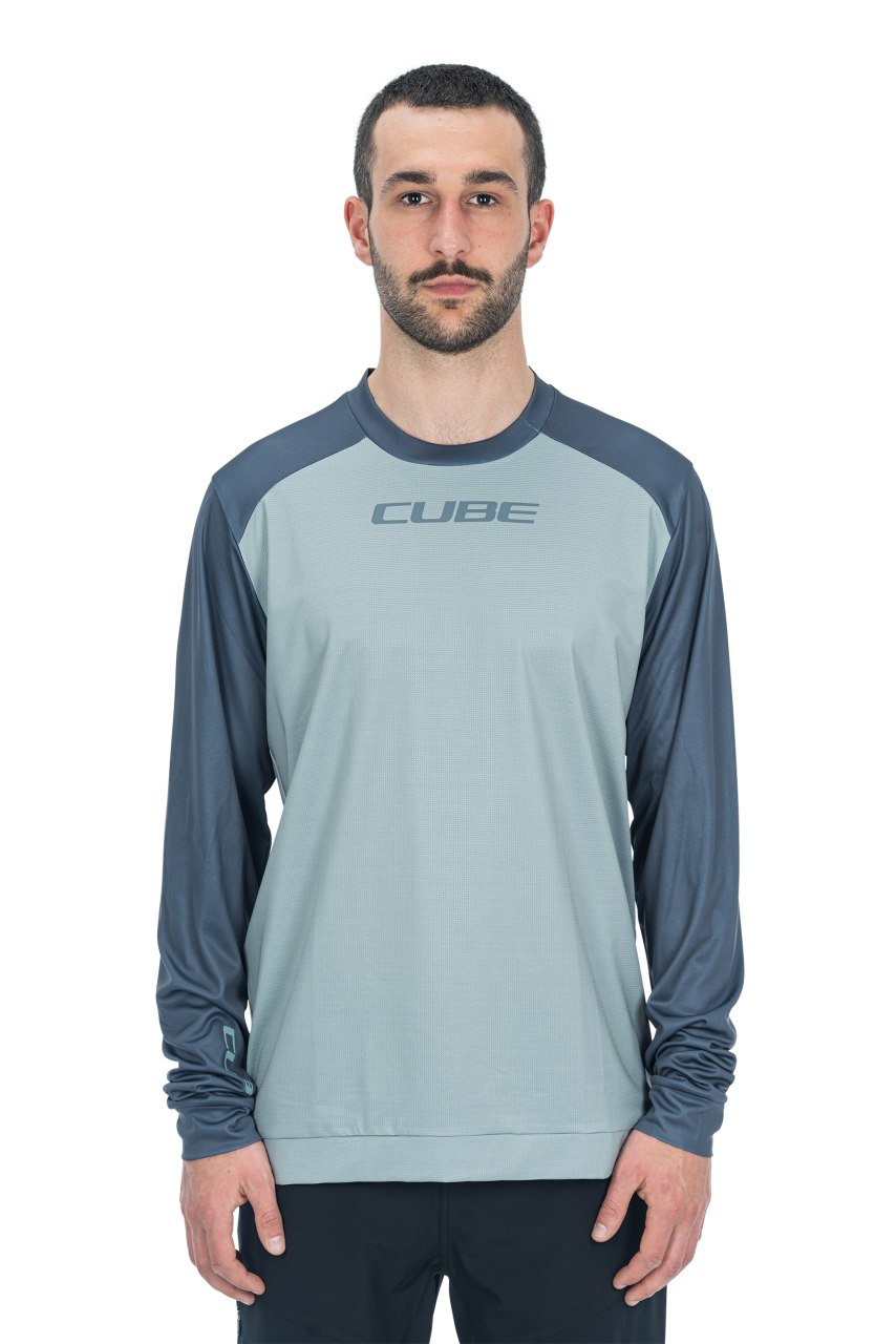 Cube ATX Fahrrad Trikot lang olive grün/grau 2027