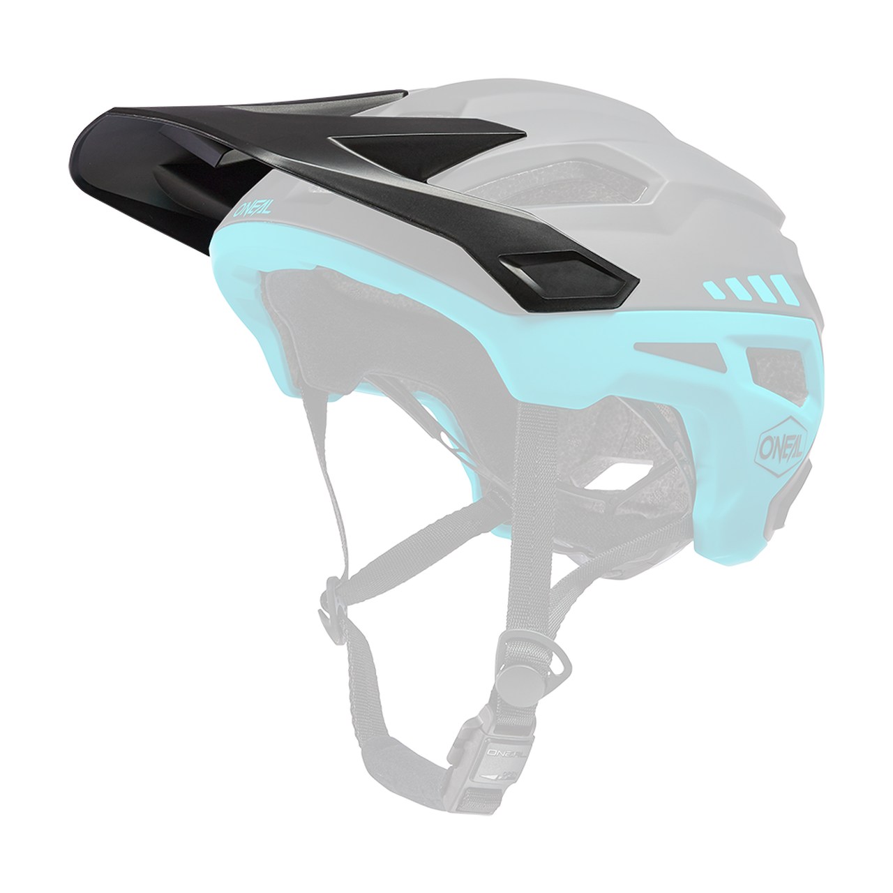 O'Neal Trailfinder Split Visor Helm Blende Schirm schwarz/türkis Oneal