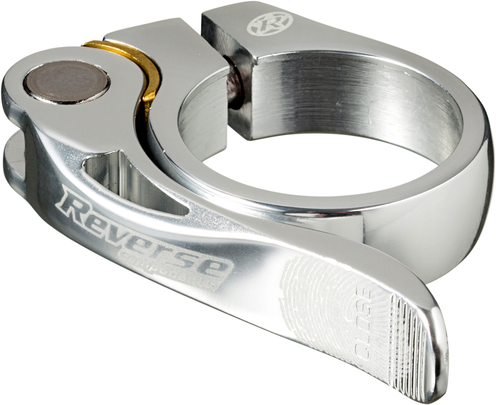 Reverse Long Life Sattelklemme mit Schnellspanner 34.9mm silber