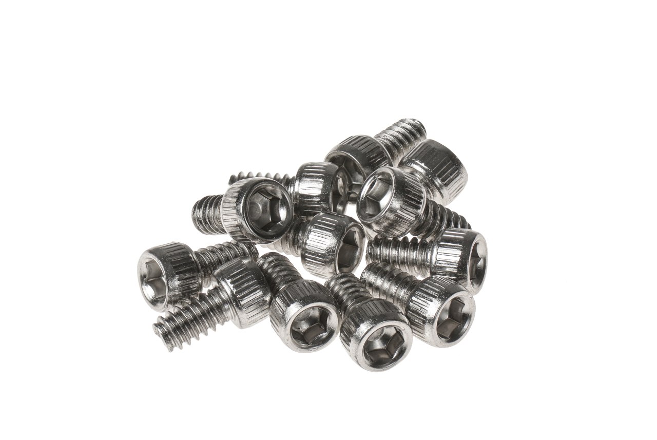 Reverse 12x Stahl Pedal Pins US Small 9mm Escape Pro + Black One Pedal silberfarben