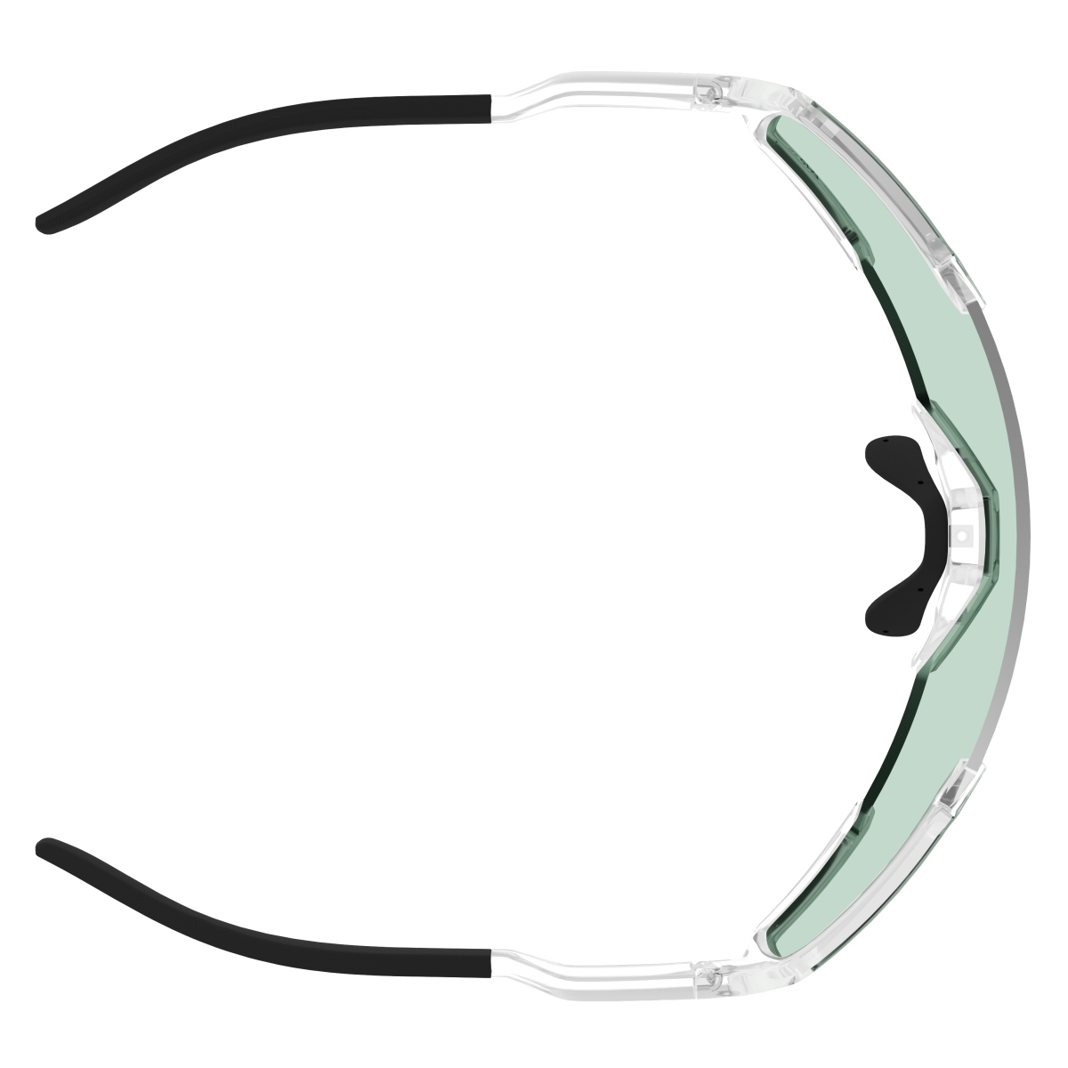 Scott Shield Compact AMP Wechselscheiben Fahrradbrille translucent/grün chrome