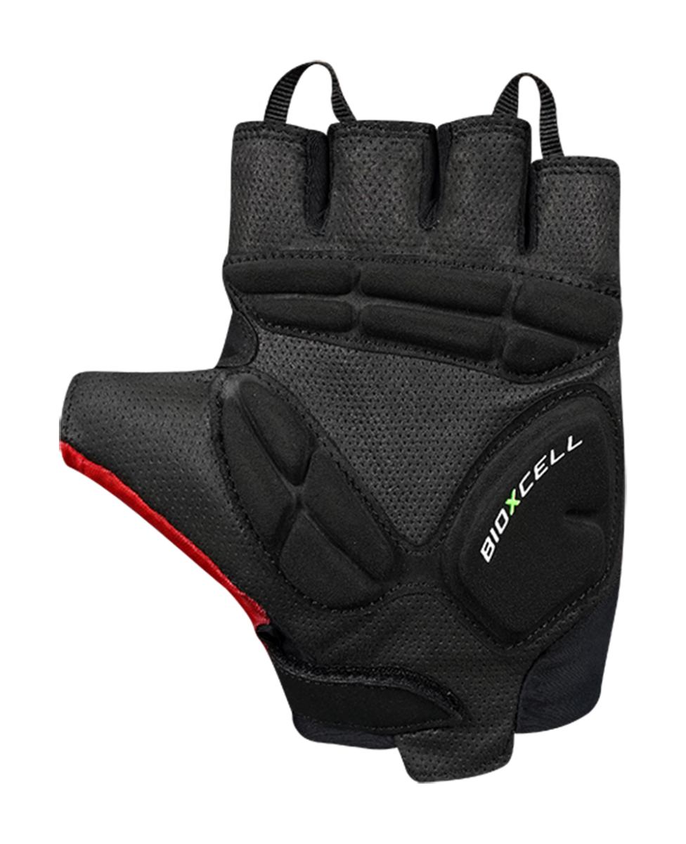 Chiba BioXCell Tan Through Fahrradhandschuhe kurz rot/schwarz 2027