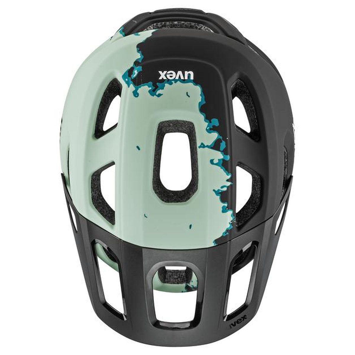 Uvex React MTB Fahrrad Helm matt schwarz/jade grün 2024
