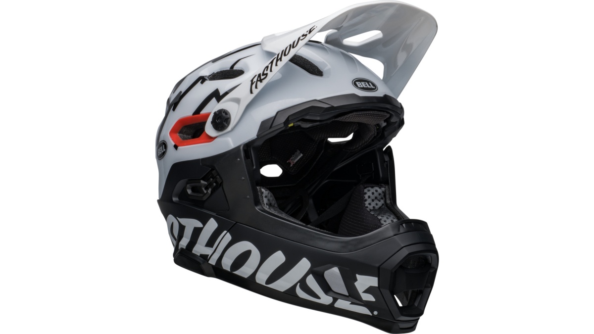 Bell Super DH Spherical Fahrrad Helm Fasthouse matt schwarz/weiß 2025