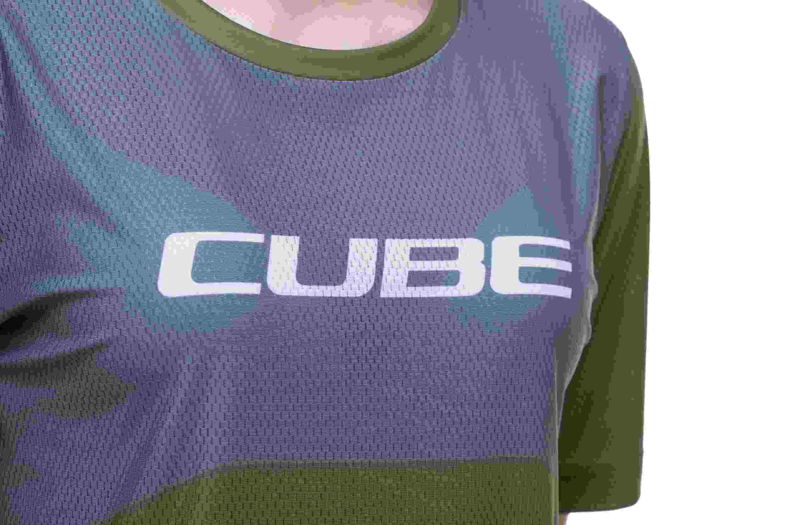 Cube Vertex TM Damen Fahrrad Trikot kurz olive grün / grau 2027