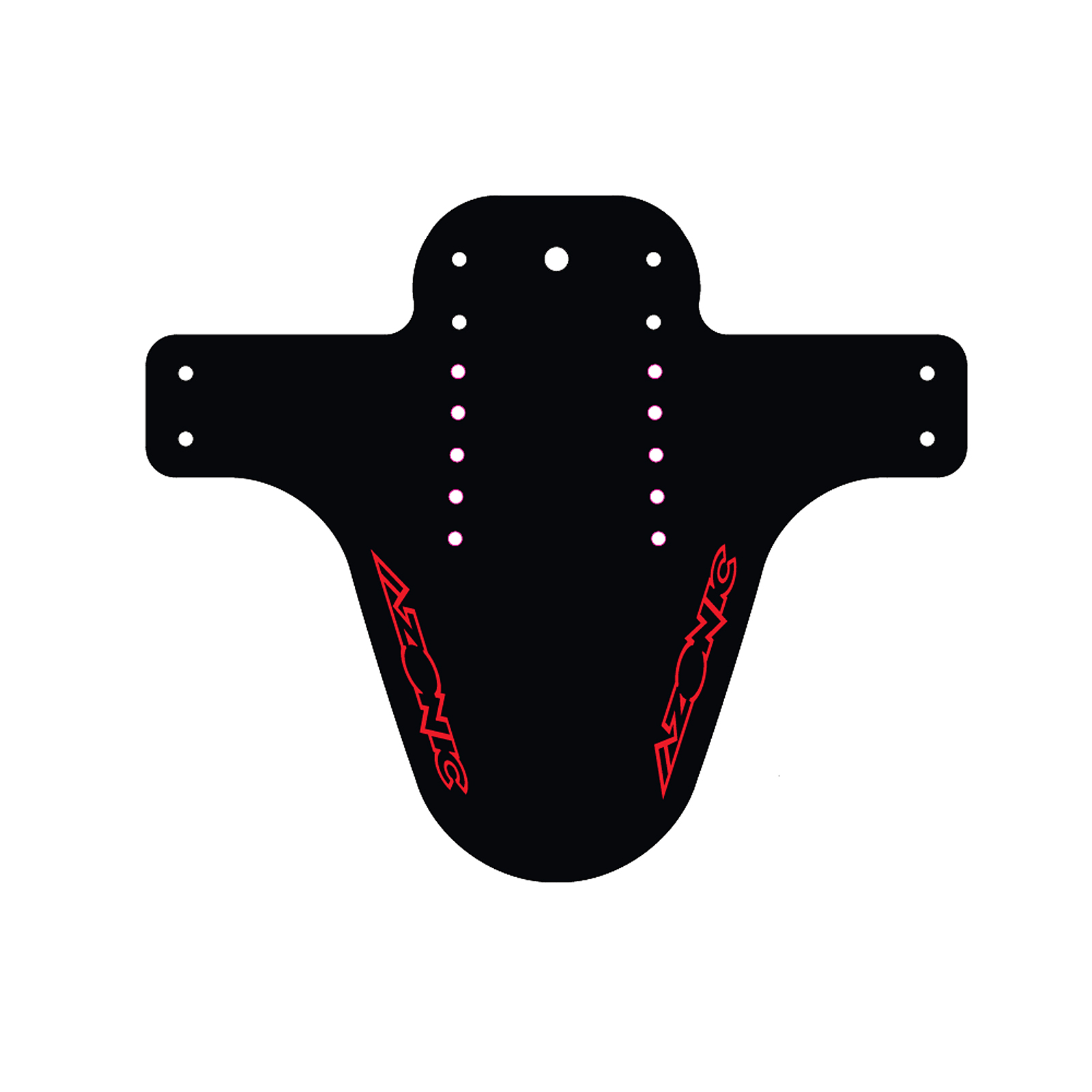 Azonic Splatter Fender Schutzblech Logo schwarz/rot