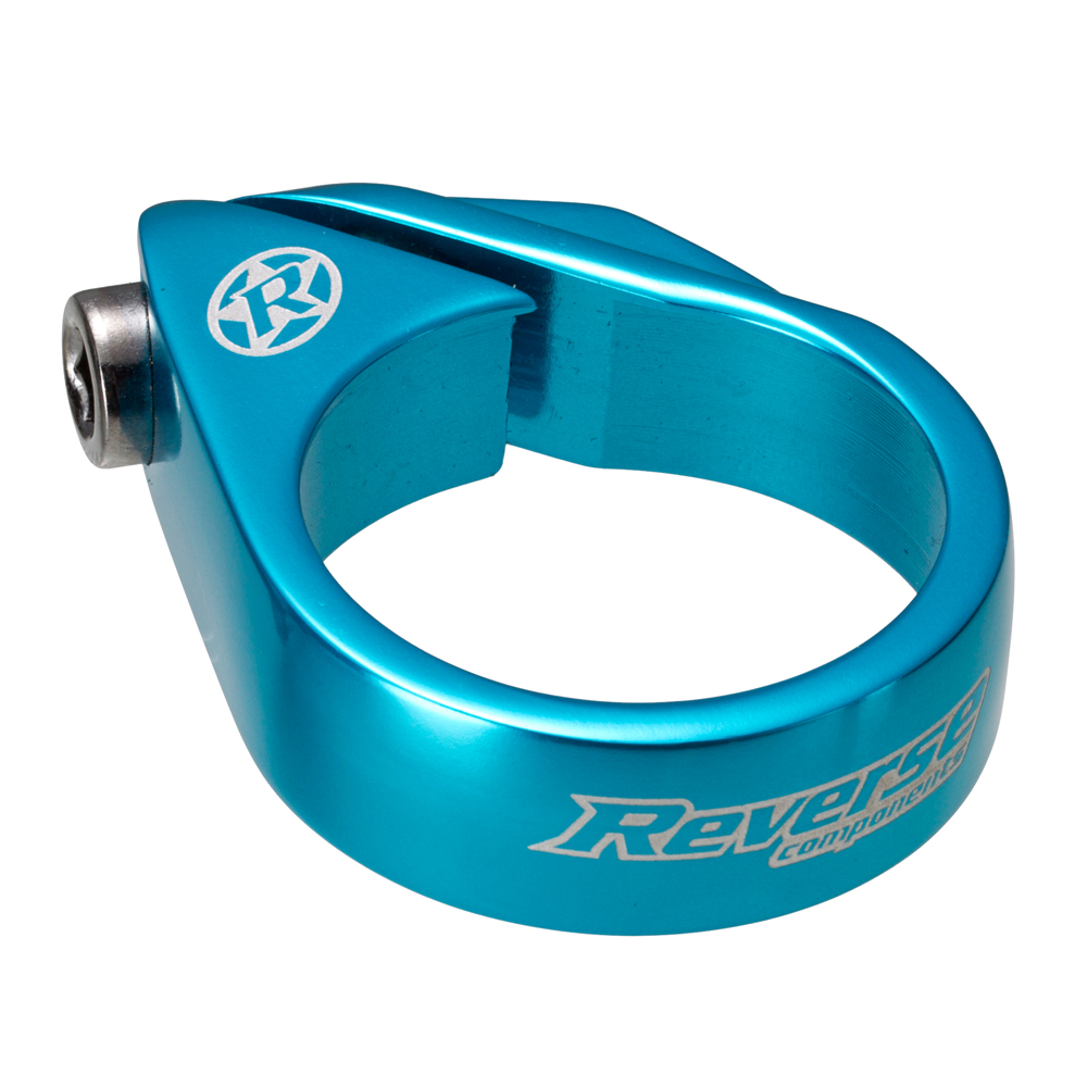 Reverse Bolt Clamp Sattelklemme 34.9mm hell blau