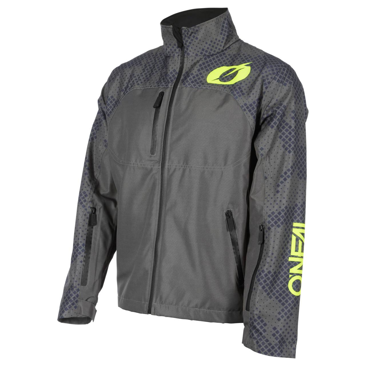O'Neal Shore Rain Jacket Fahrrad Regenjacke grau/gelb 2024 Oneal