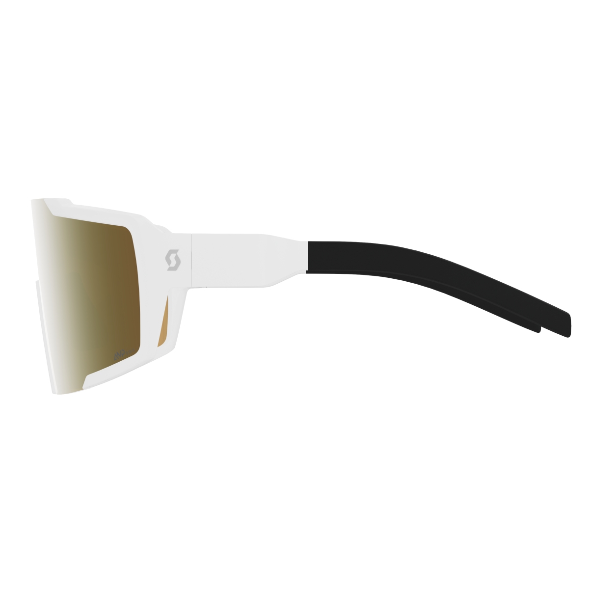 Scott Shield Compact LS Wechselscheiben Fahrradbrille weiß/gold chrome