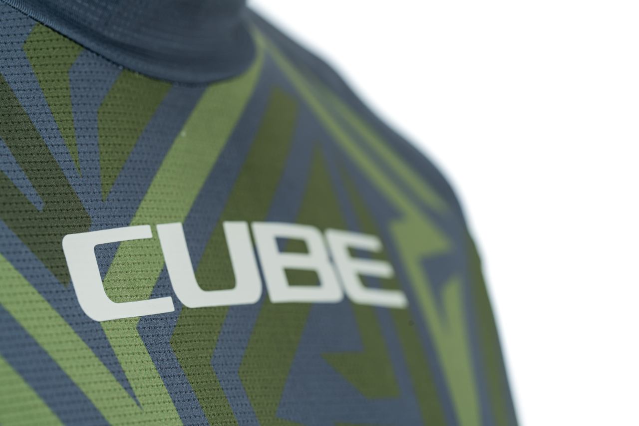 Cube ATX TM Fahrrad Trikot lang olive grün/grau 2027