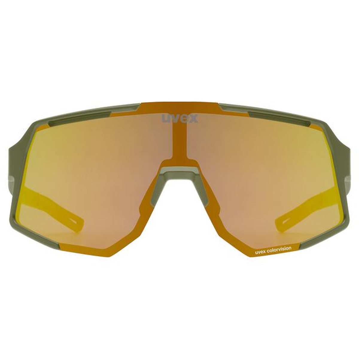 uvex Sequenze CV Fahrrad / Sport Brille matt olive grün/mirror gelb 2027