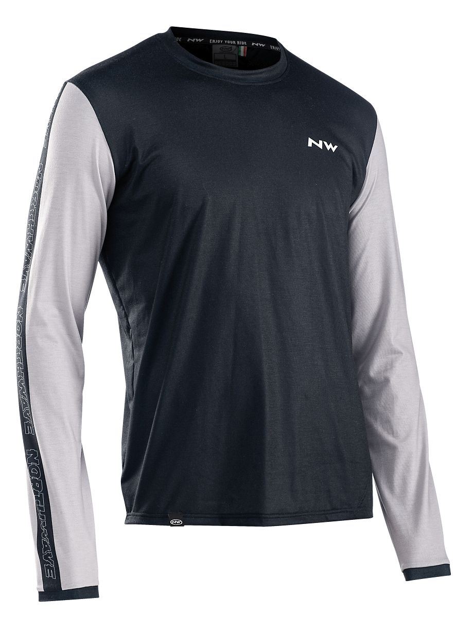 Northwave Xtrail Fahrrad Trikot lang schwarz/weiß 2021