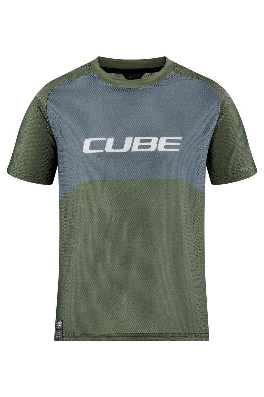 Cube Vertex Rookie TM Fahrrad Trikot kurz olive grün/grau 2027