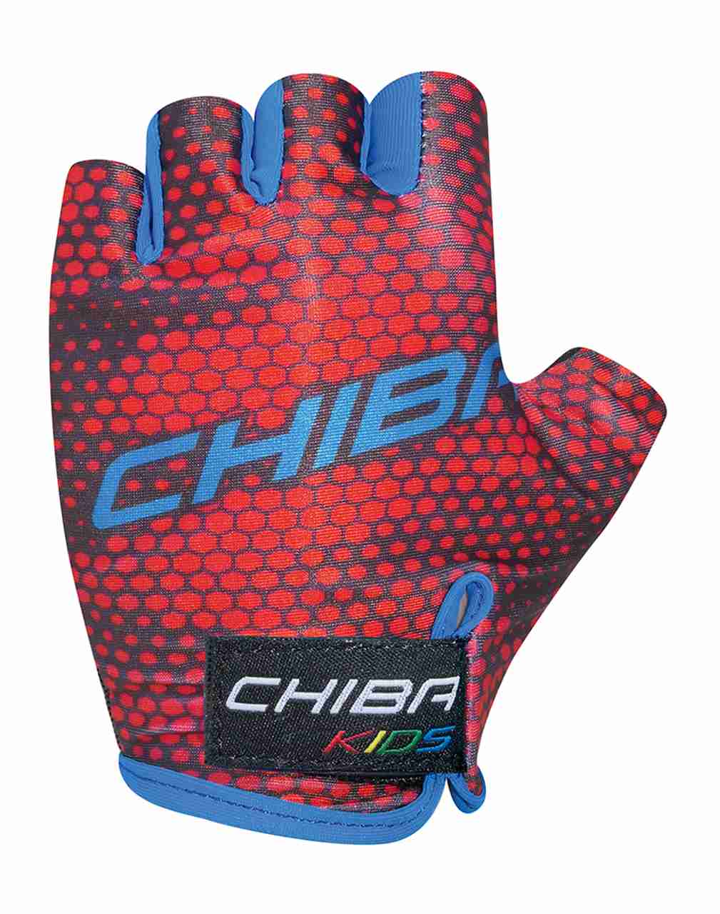 Chiba Kids Kinder Fahrrad Handschuhe kurz rot/blau 2027