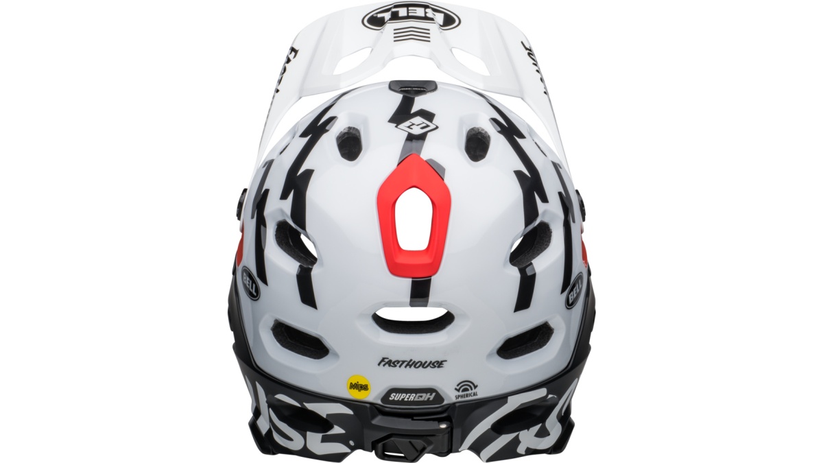 Bell Super DH Spherical Fahrrad Helm Fasthouse matt schwarz/weiß 2025
