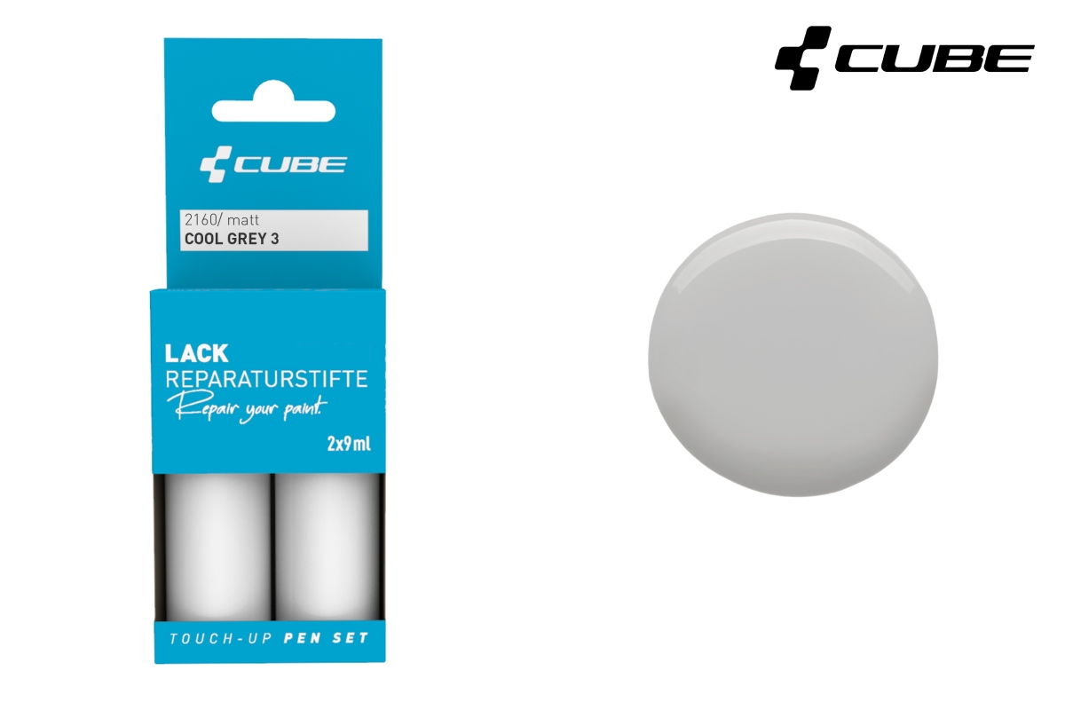 Cube Touch-Up Pen Lackreparaturstift Set matt cool grey 3