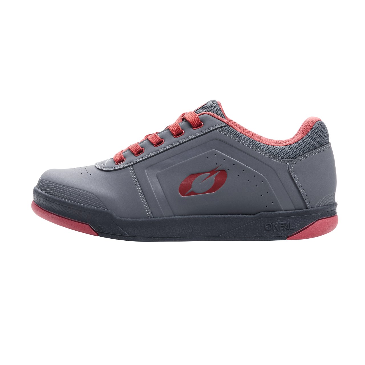O'Neal Pinned Flat Dirt MTB Fahrrad Schuhe grau/rot 2027 Oneal