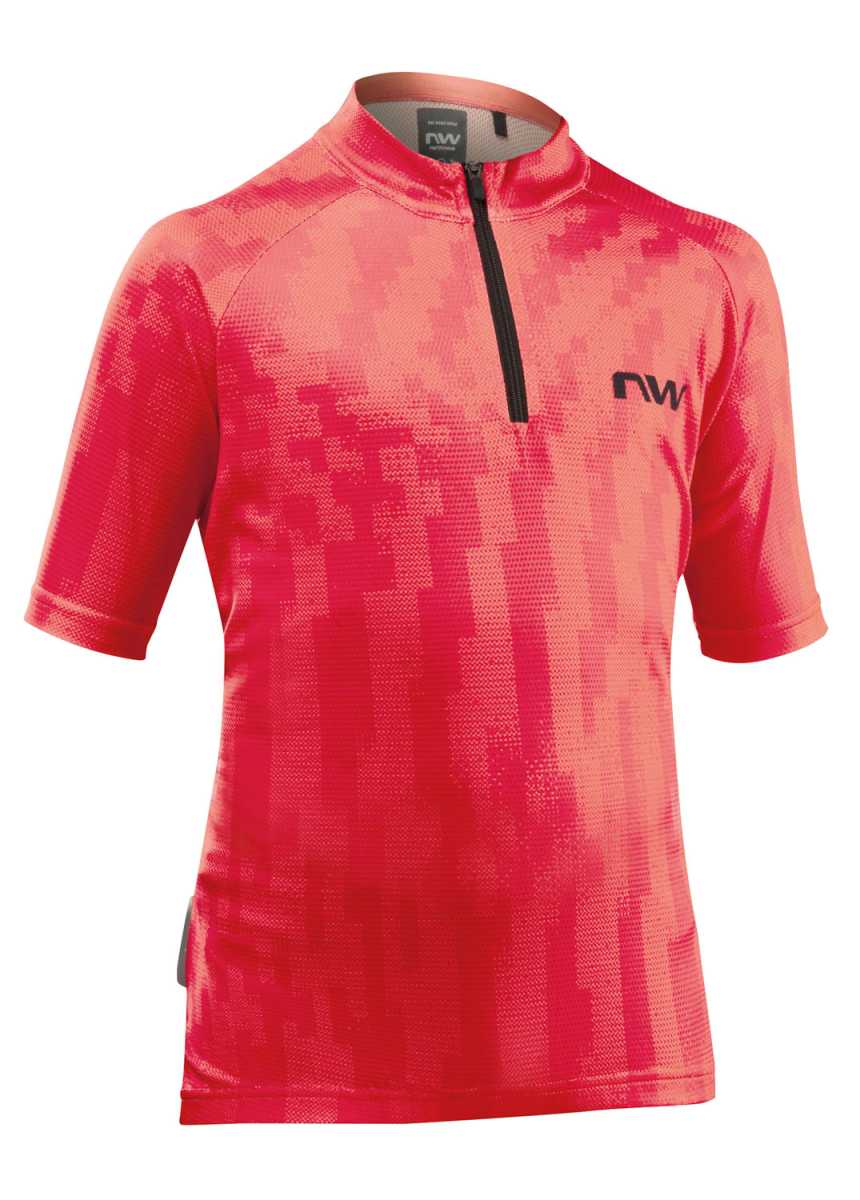Northwave Force Evo Kinder Fahrrad Trikot kurz rot 2025