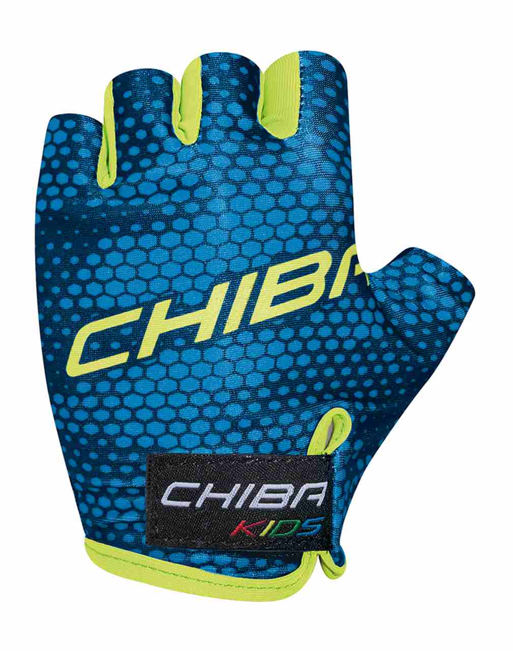 Chiba Kids Kinder Fahrrad Handschuhe kurz blau/grün 2027