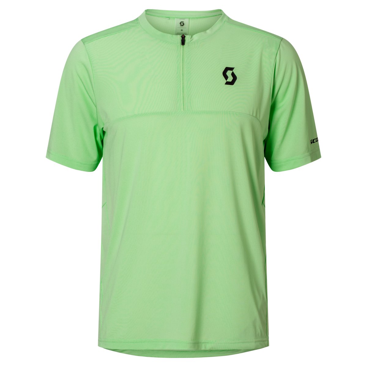 Scott Vertic Zip Freizeit Shirt kurzarm radiant grün 2027