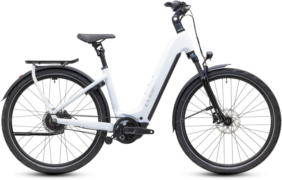 Cube Kathmandu Hybrid Deluxe Pro 800 Easy Entry 28'' E-Bike Trekking Pedelec metallicwhite/chrome 2027