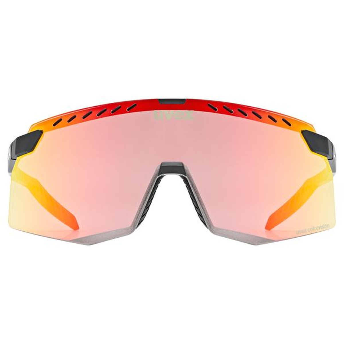 Uvex Pace Stage CV Fahrrad / Sport Brille matt schwarz/mirror rot