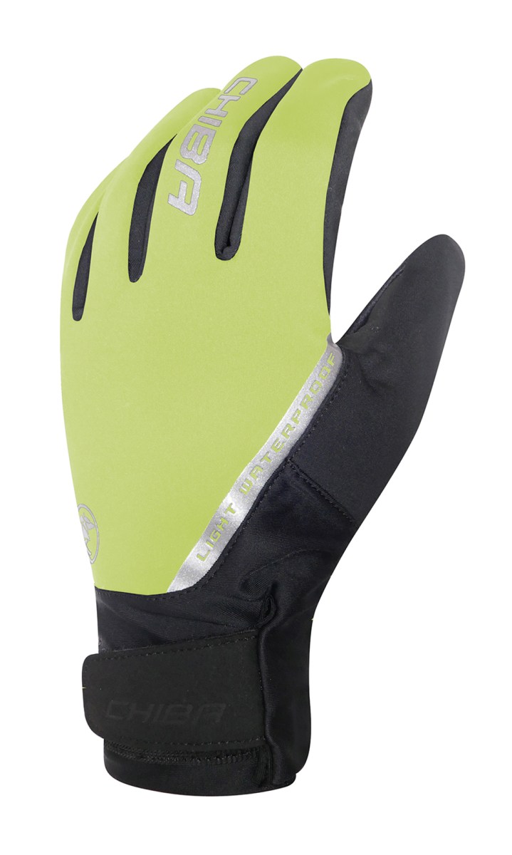 Chiba Softshell Waterproof Fahrrad Winter Handschuhe lang gelb 2027