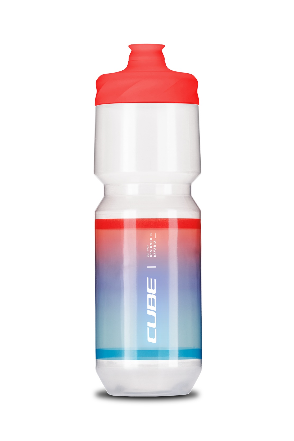 Cube Flow DS Fahrrad Trinkflasche 0.75L weiß / rot / blau