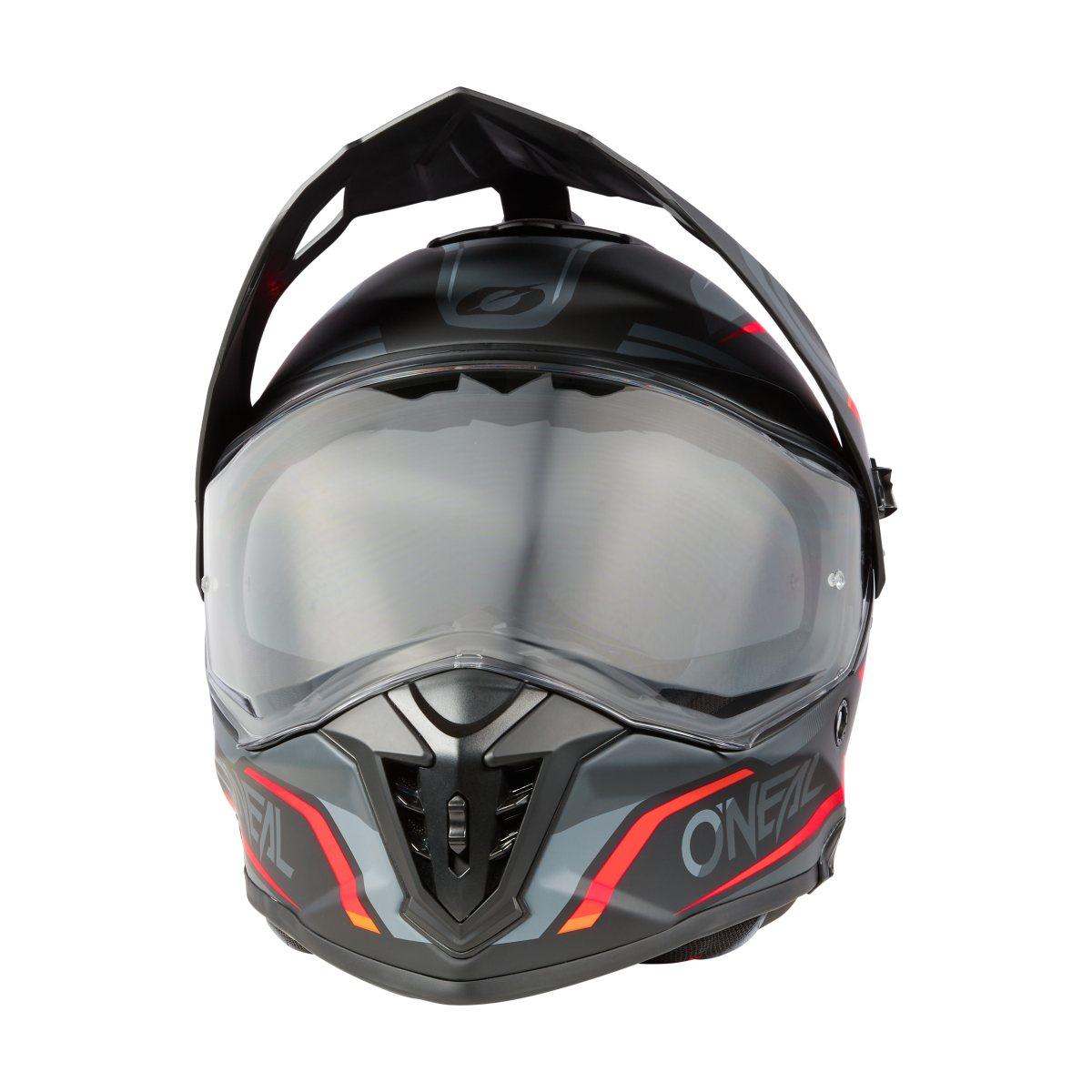 O'Neal A Series Spike Motorrad Helm schwarz/grau/rot 2025 Oneal
