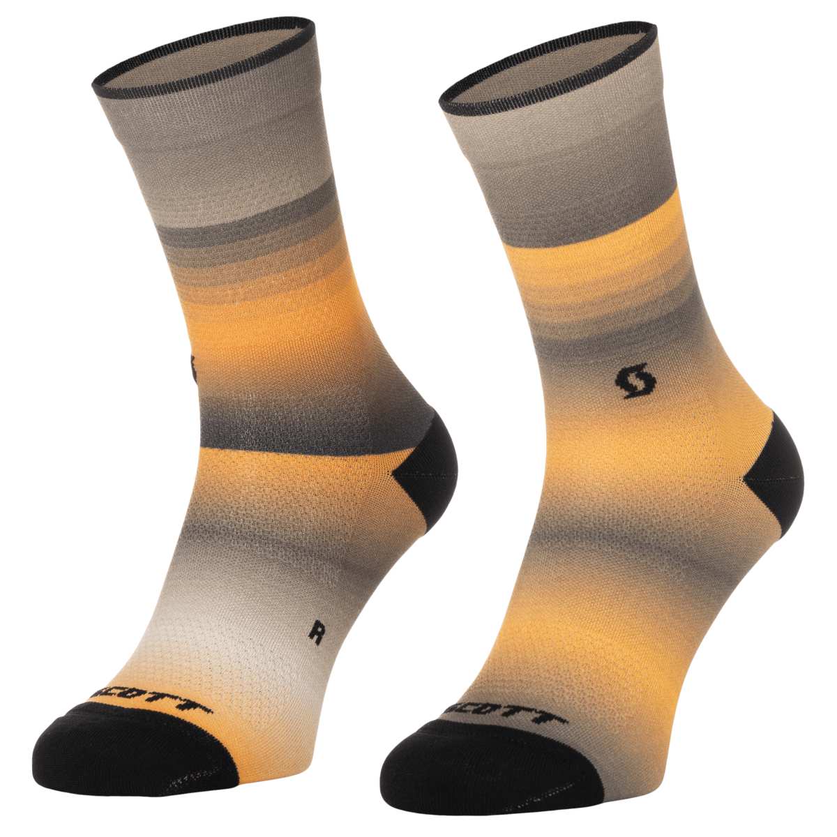 Scott Gradient Stripes Crew Fahrradsocken beige/orange 2026