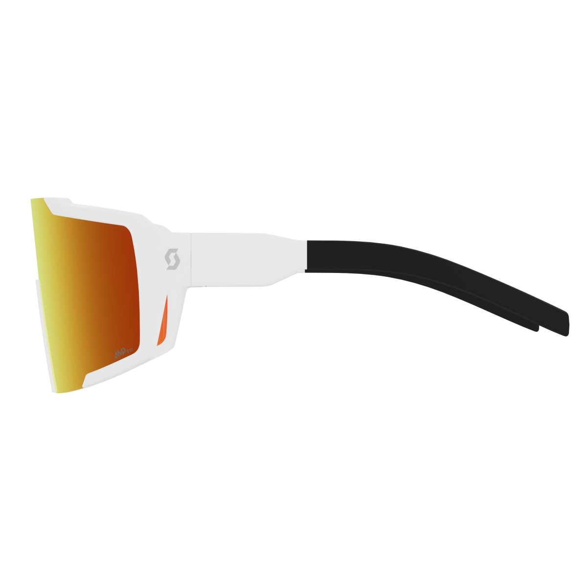 Scott Shield Compact AMP Wechselscheiben Fahrradbrille weiß/rot chrome