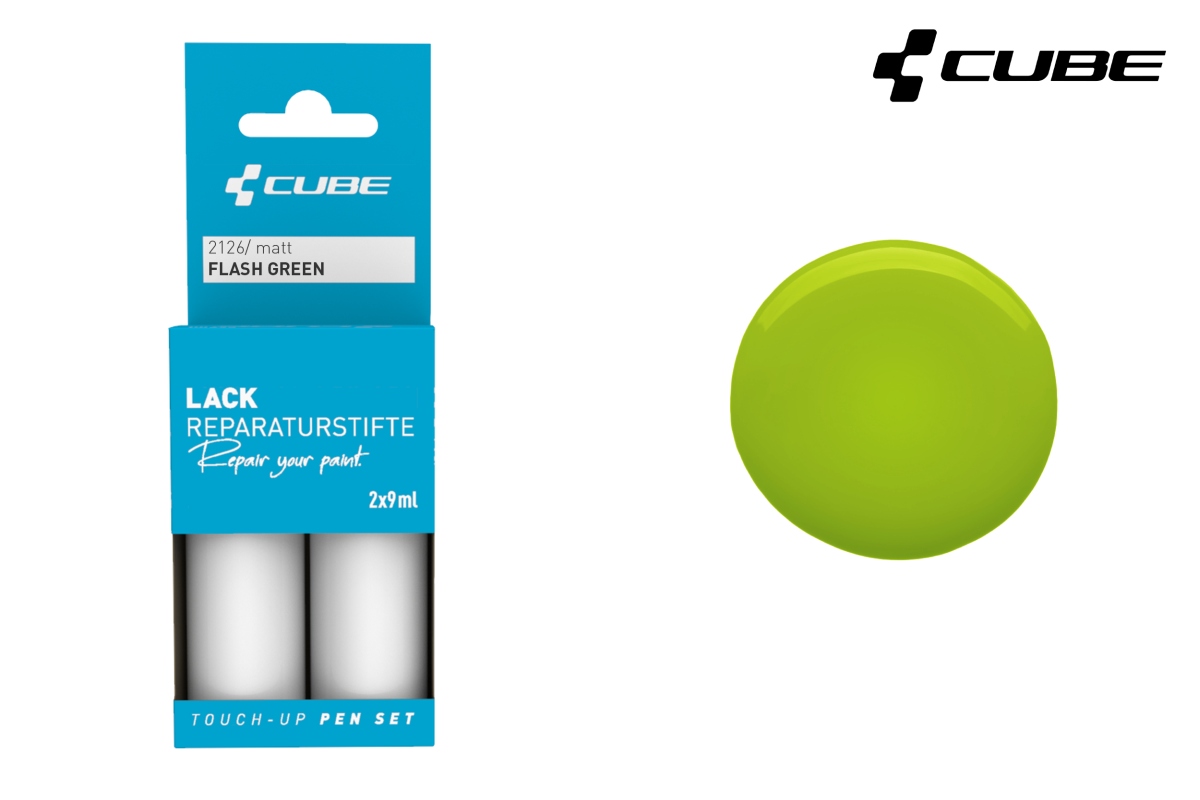 Cube Touch-Up Pen Lackreparaturstift Set matt flash green