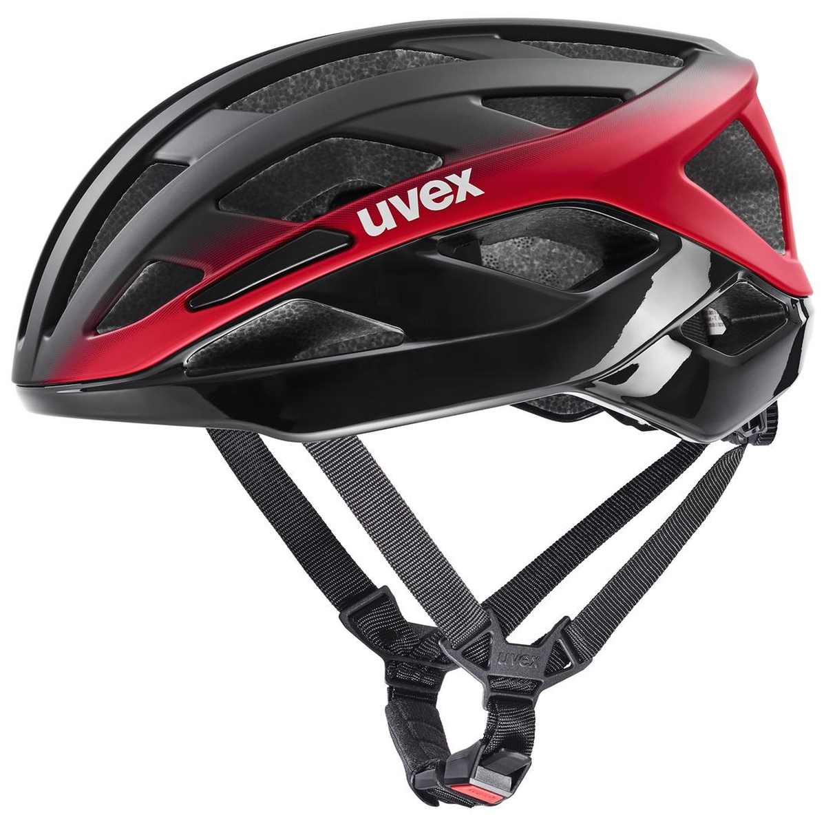 uvex i-volute Rennrad / Gravel Fahrrad Helm matt schwarz/rot 2027