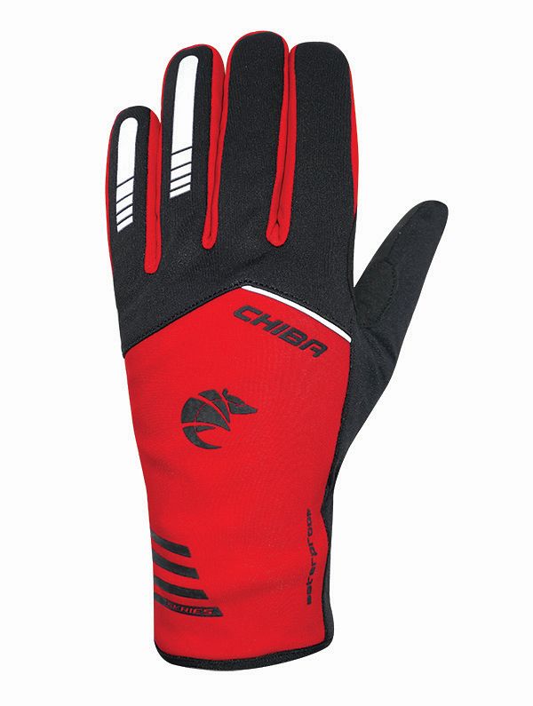 Chiba 2nd Skin Fahrrad Handschuhe lang rot/schwarz 2027