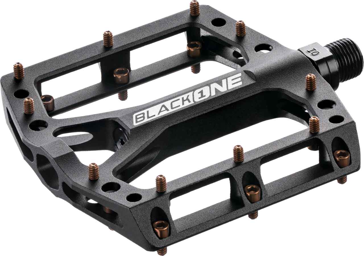 Reverse Black ONE Flat Fahrradpedale schwarz / kupferfarben