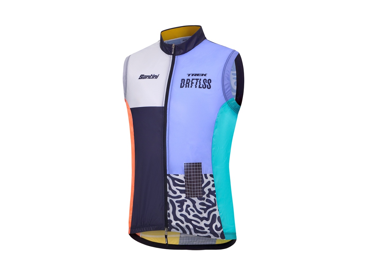 Santini Trek Driftless Windshell Rennrad Fahrradweste blau 2027