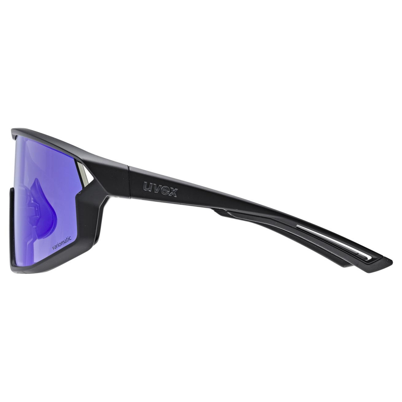 uvex Skyryse Fahrradbrille matt schwarz / mirror blau
