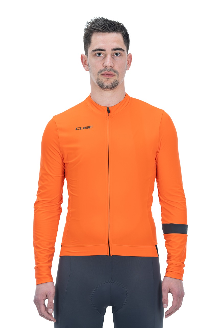 Cube Blackline Fahrrad Trikot lang orange 2023