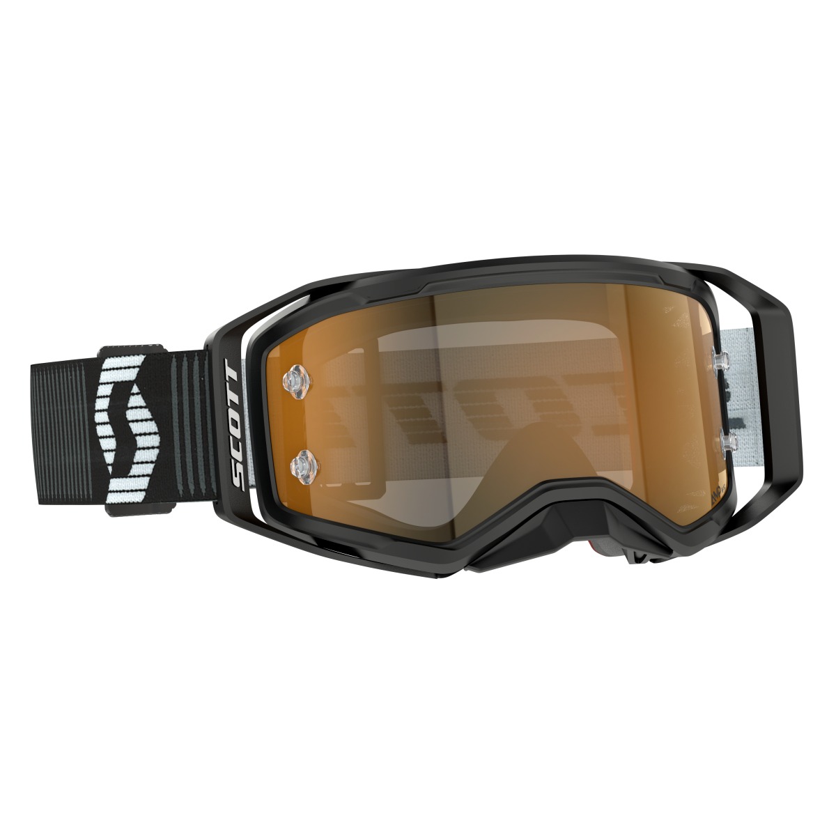 Scott Prospect 2.0 AMP chrome MX Goggle Cross/MTB Brille schwarz/weiß/goldfarben chrome works