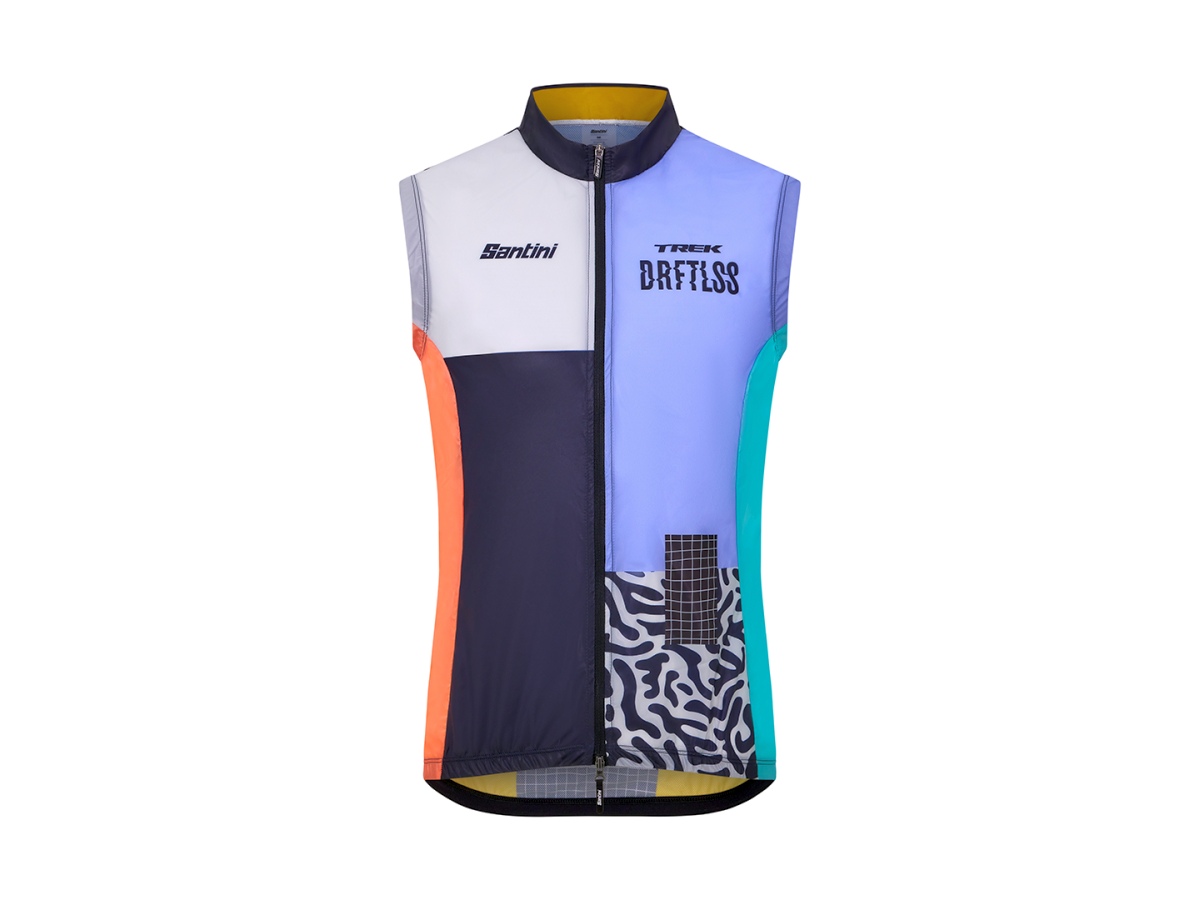 Santini Trek Driftless Windshell Rennrad Fahrradweste blau 2027