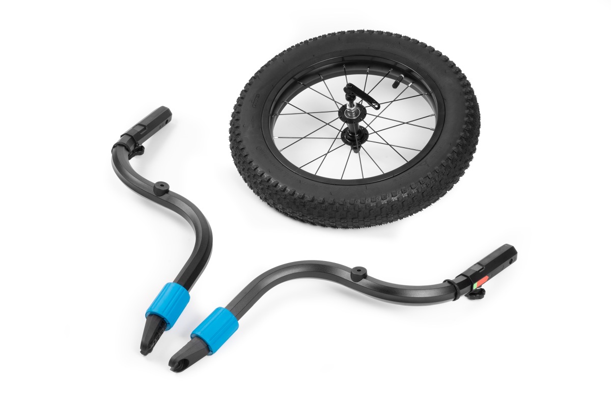 Cube Fat Wheel Jogger Kit für Kinder Fahrradanhänger Double schwarz