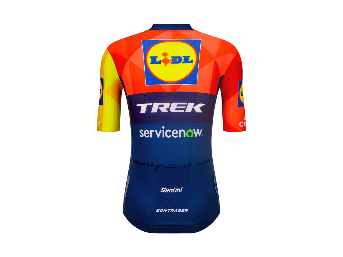 Santini Trek Team Rennrad Fahrradtrikot kurz blau/gelb 2027