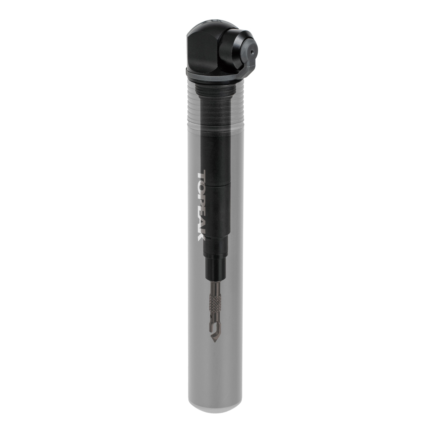Topeak Two Timer XT 3-in-1 Minipumpe mit integriertem Tubeless Werkzeug schwarz