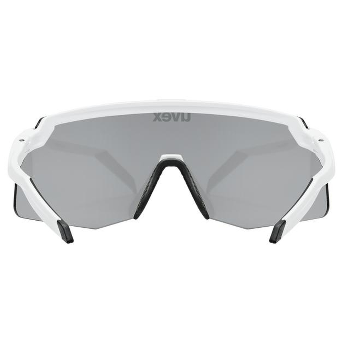 uvex Pace Stage S Fahrrad / Sport Brille matt weiß/mirror silberfarben 2027